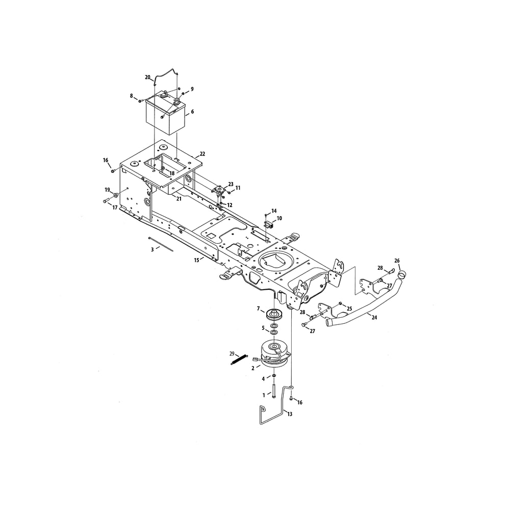 Frame/Electrical/Pto Diagram and Parts List for 13WZ92AK056  Cub Cadet Lawn Tractor